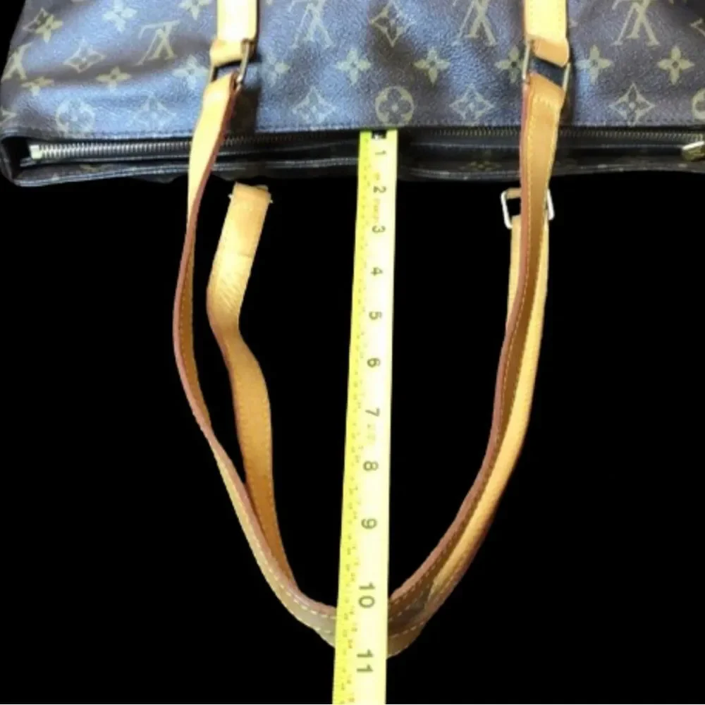 LOUIS VUITTON CABAS MEZZO Monogram Top Zip Laptop Work Travel Shoulder Bag